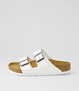 Arizona White Gunmetal Birkoflor Slides Arizona White Gunmetal Birkoflor Slides