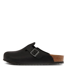 BOSTON MEN'S BLACK OIL LEATHER