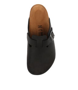BOSTON MEN'S BLACK OIL LEATHER