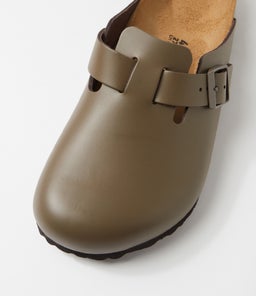 BOSTON MEN'S CONCRETE GREY SMOOTH LEATHER