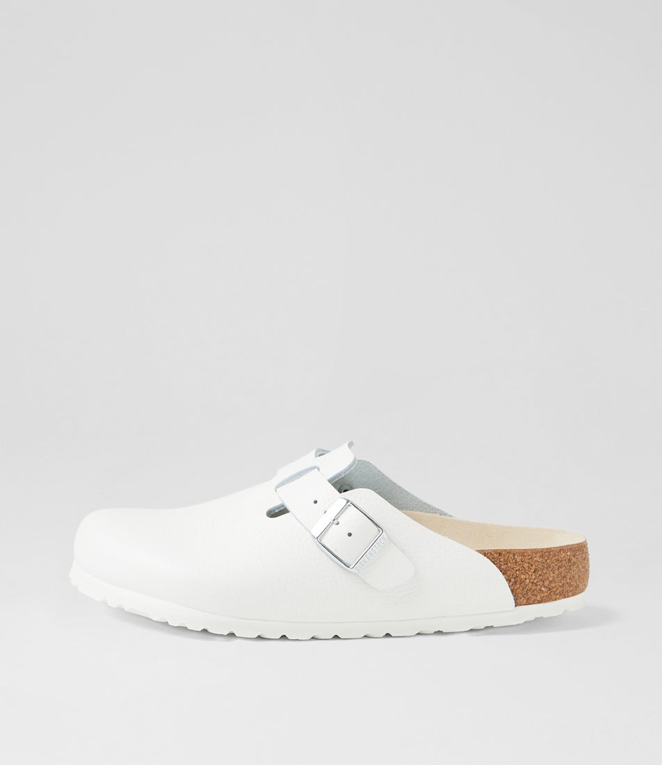 Boston White Leather Flat Shoes Boston White Leather Flat Shoes