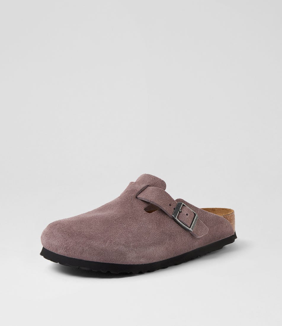 Birkenstock W Boston Faded Purple Suede