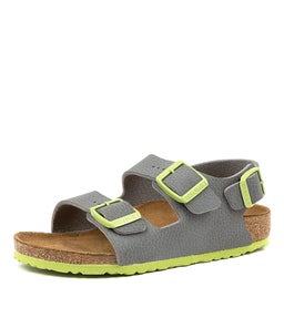 MILANO BF JNR BK BK GREY GREEN BIRKOFLOR