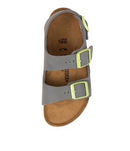 MILANO BF JNR BK BK GREY GREEN BIRKOFLOR