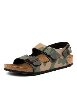 MILANO BF JNR BK BK CAMO GREEN BIRKOFLOR