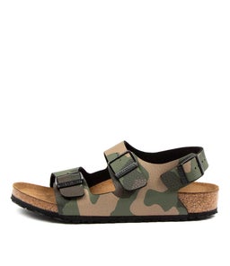 MILANO BF JNR BK BK CAMO GREEN BIRKOFLOR