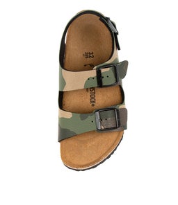 MILANO BF JNR BK BK CAMO GREEN BIRKOFLOR