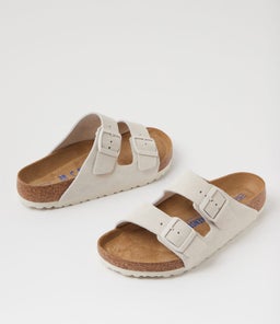 ARIZONA SFB SU W BK ANTIQUE WHITE SUEDE