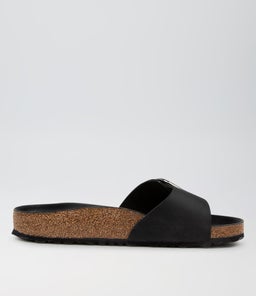 MADRID BIG BUCKLE W BK BLACK BLACK OILED LEATHER