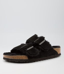 ARIZONA SHEARLING BK BLACK SUEDE LEATHER