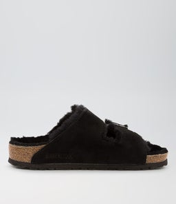 ARIZONA SHEARLING BK BLACK SUEDE LEATHER
