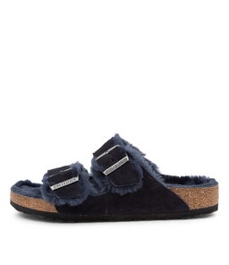 ARIZONA SHEARLING BK MIDNIGHT SUEDE LEATHER
