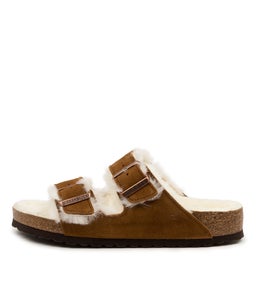 ARIZONA SHEARLING BK MINK SUEDE LEATHER