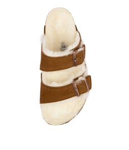 ARIZONA SHEARLING BK MINK SUEDE LEATHER