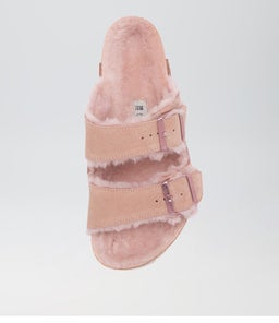 ARIZONA SHEARLING BK LIGHT ROSE SUEDE LEATHER