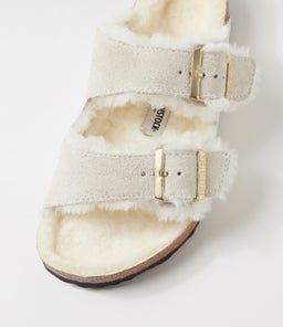 ARIZONA SHEARLING BK ANTIQUE WHITE SUEDE