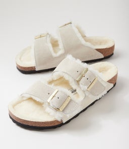 ARIZONA SHEARLING BK ANTIQUE WHITE SUEDE