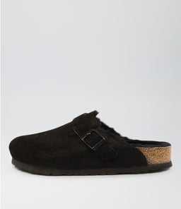 BOSTON SHEARLING BK BLACK SUEDE LEATHER