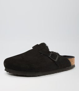 BOSTON SHEARLING BK BLACK SUEDE LEATHER