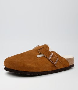 BOSTON SHEARLING BK MINK SUEDE LEATHER