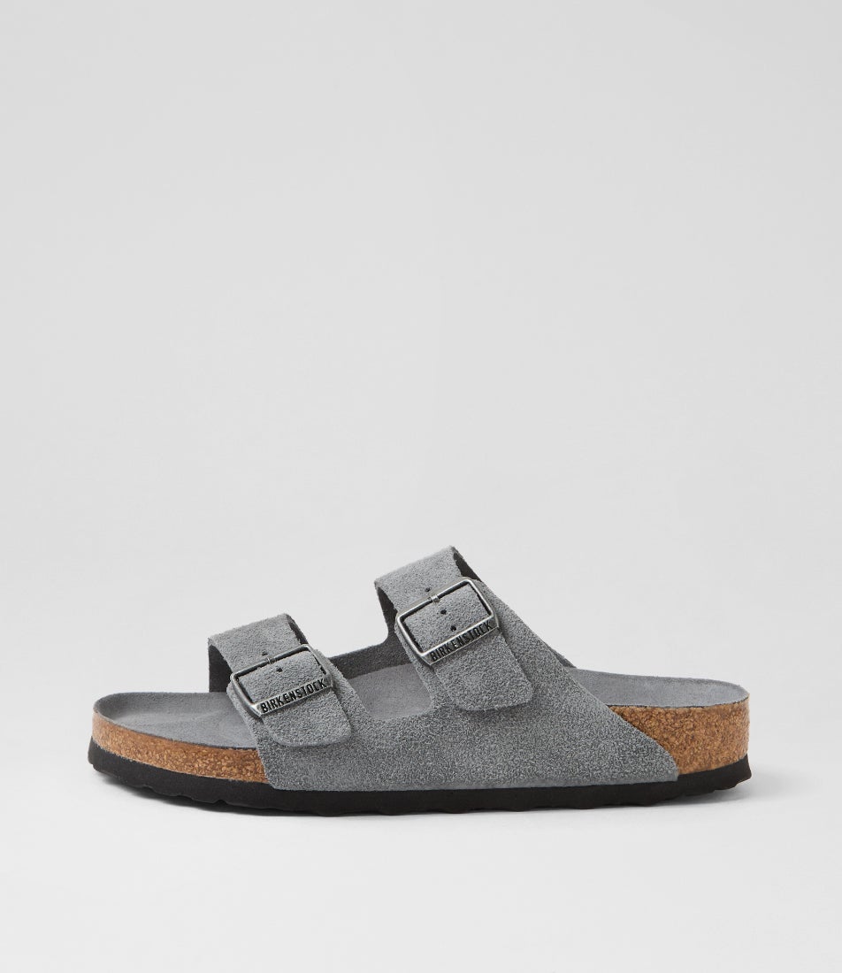 Arizona Sfb Mens Basalt Grey Suede Slides Arizona Sfb Mens Basalt Grey Suede Slides