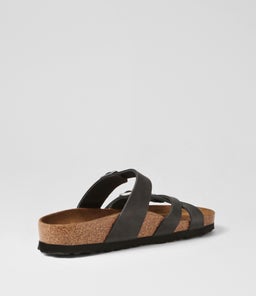 FRANCA BK BLACK GUNMETAL BUCKLE OILED LEATHER