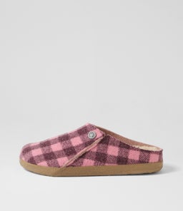 ZERMATT SHEARLING W BK DARK BERRY PINK LEATHER SHEARLING