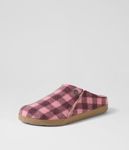 ZERMATT SHEARLING W BK DARK BERRY PINK LEATHER SHEARLING
