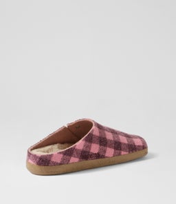 ZERMATT SHEARLING W BK DARK BERRY PINK LEATHER SHEARLING