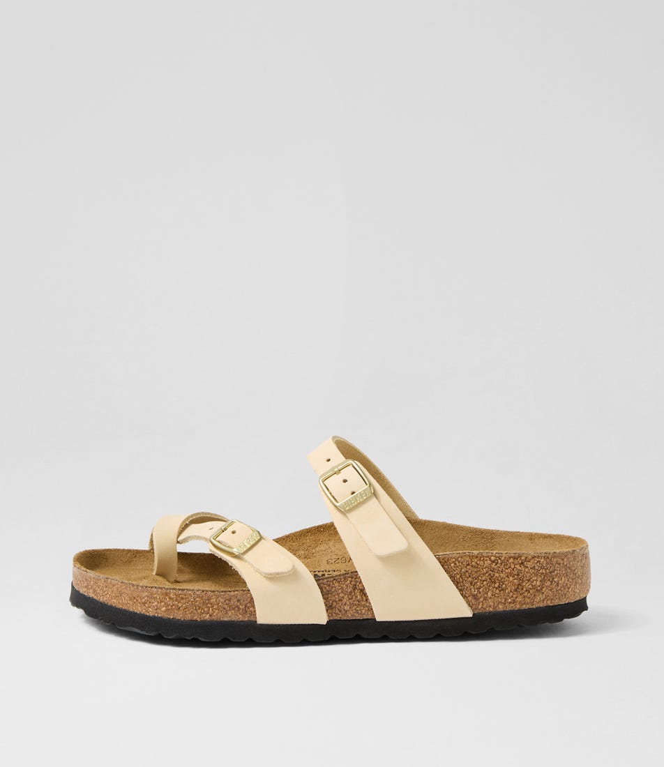 Mayari Soft Ecru Nubuck Slides