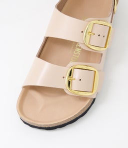 MILANO BIG BUCKLE HI SHINE BK NEW BEIGE NATURAL PATENT LEATHER