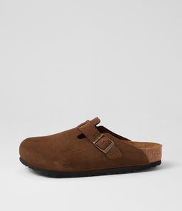 BOSTON MEN'S CORDUROY BK DK TEA SUEDE