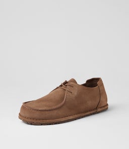 UTTI LACE MEN'S BK GREY TAUPE SUEDE