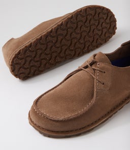UTTI LACE MEN'S BK GREY TAUPE SUEDE