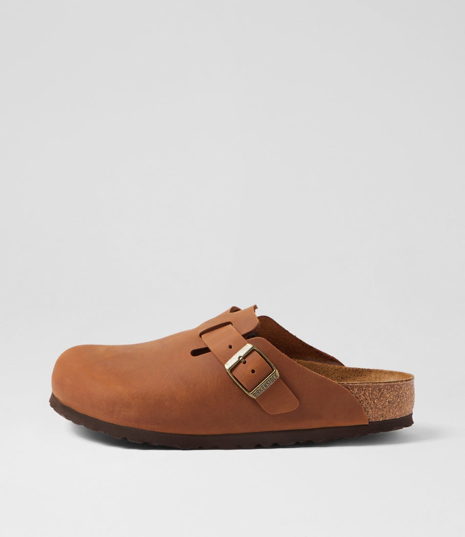 Boston Cognac Oiled Leather Flat Shoes Boston Cognac Oiled Leather Flat Shoes
