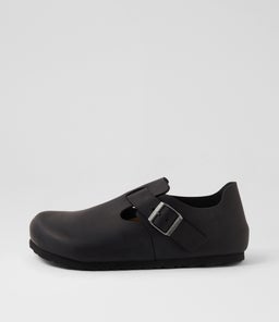 LONDON W BK BLACK OILED LEATHER