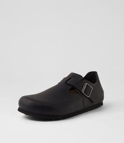 LONDON W BK BLACK OILED LEATHER