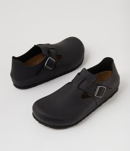 LONDON W BK BLACK OILED LEATHER