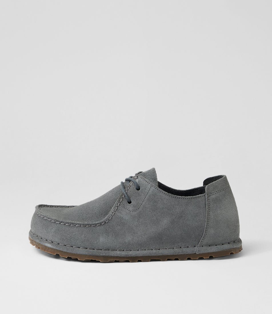 Utti Lace Basalt Grey Suede Lace Up Flats Utti Lace Basalt Grey Suede Lace Up Flats