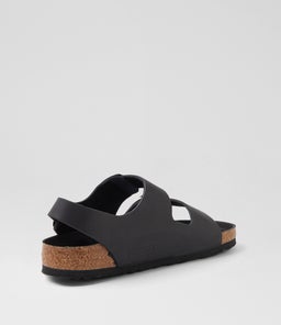 MILANO BIG BUCKLE BK BLACK OILED LEATHER