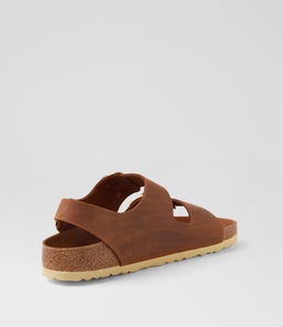 MILANO BIG BUCKLE BK COGNAC OILED LEATHER