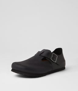 LONDON MEN'S BK BLACK OILED LEATHER