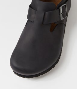 LONDON MEN'S BK BLACK OILED LEATHER