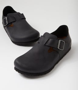 LONDON MEN'S BK BLACK OILED LEATHER