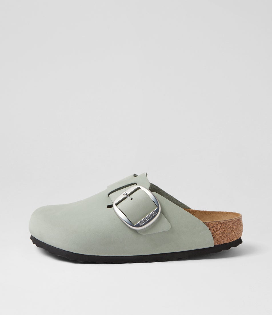 Boston Big Buckle Pure Sage Nubuck Flat Shoes Boston Big Buckle Pure Sage Nubuck Flat Shoes