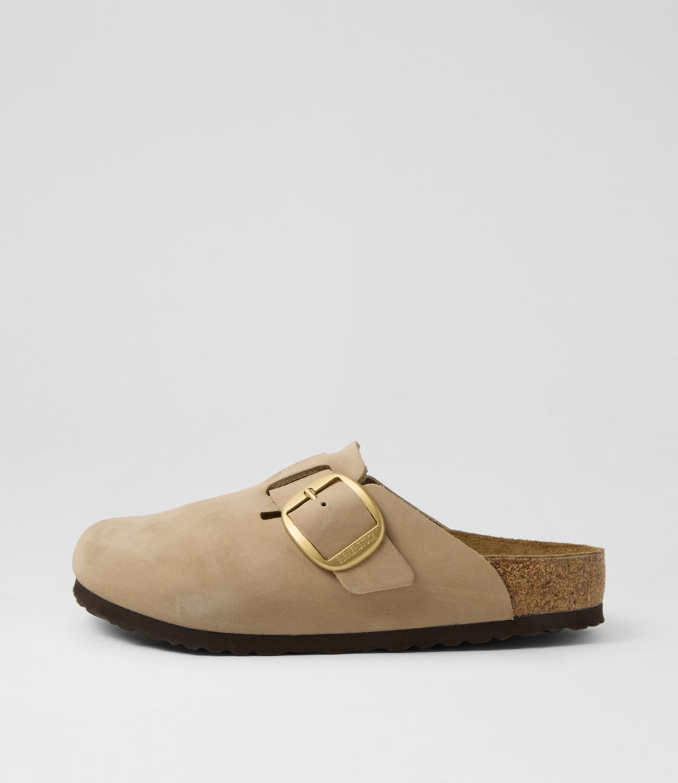 Boston Big Buckle Sandcastle Nubuck Flat Shoes Boston Big Buckle Sandcastle Nubuck Flat Shoes