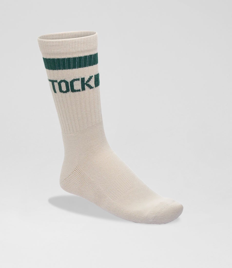 Cotton Tennis Oatmeal Dark Teal Cotton Socks