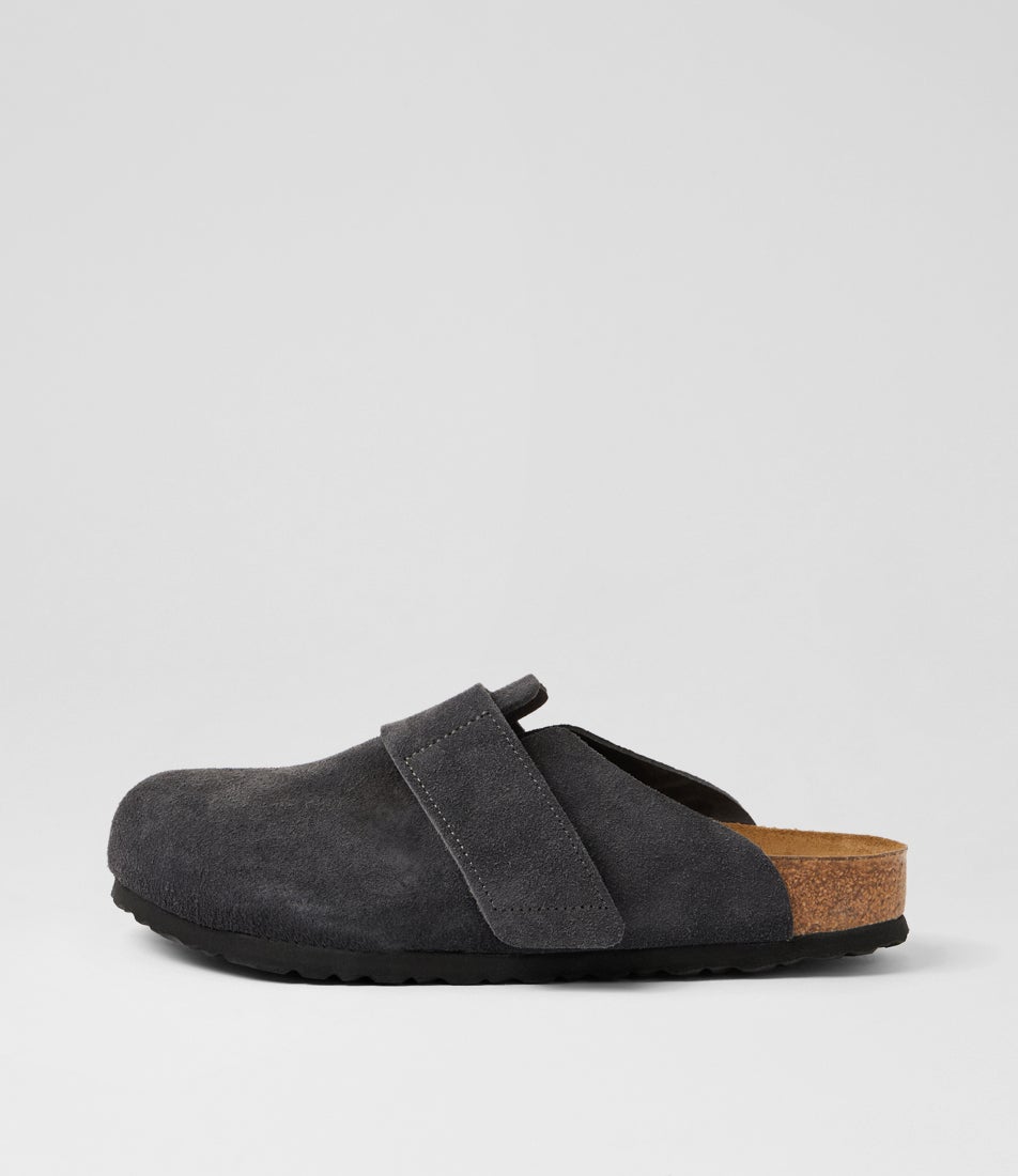 Loma Men's Charcoal Suede Slides