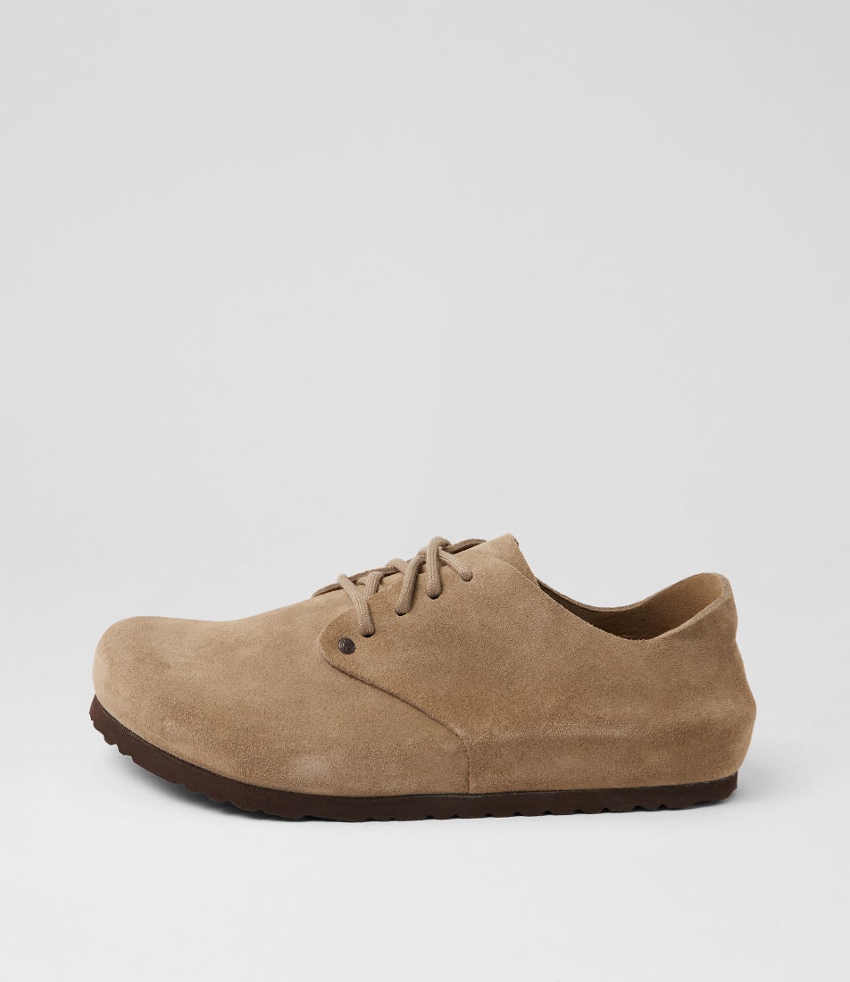 Maine Men's Taupe Suede Lace Up Flats