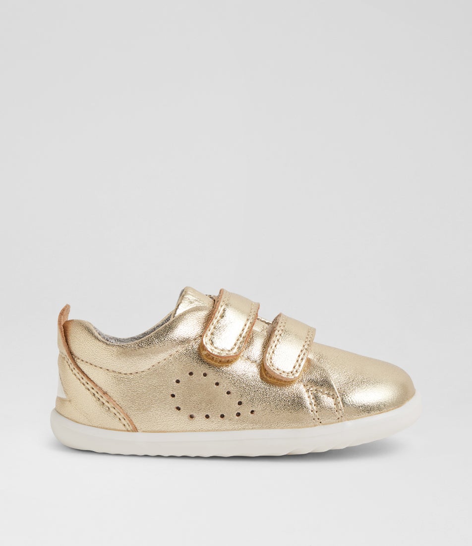 Su Grass Court Toddler Pale Gold Leather Flat Shoes Su Grass Court Toddler Pale Gold Leather Flat Shoes